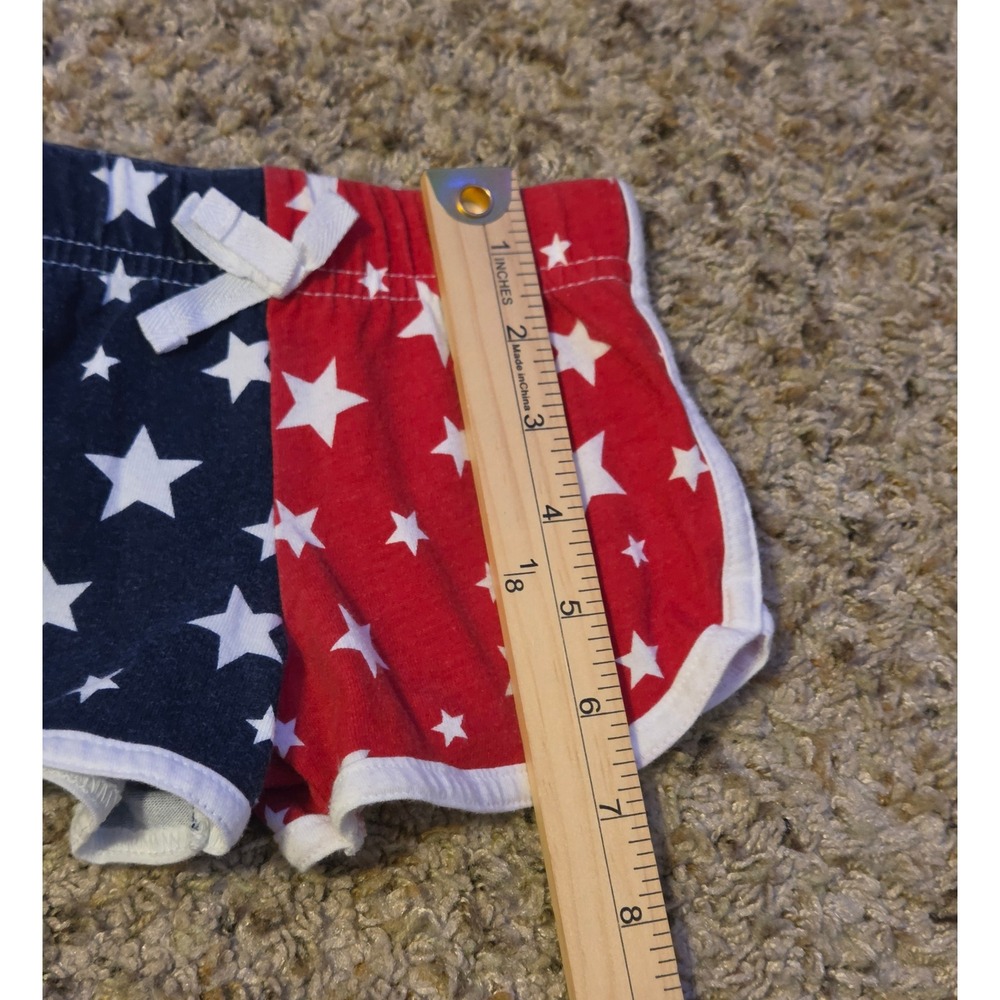 Way To Celebrate Patriotic Shorts Baby Size 18M Red White Blue - Picture 3 of 5